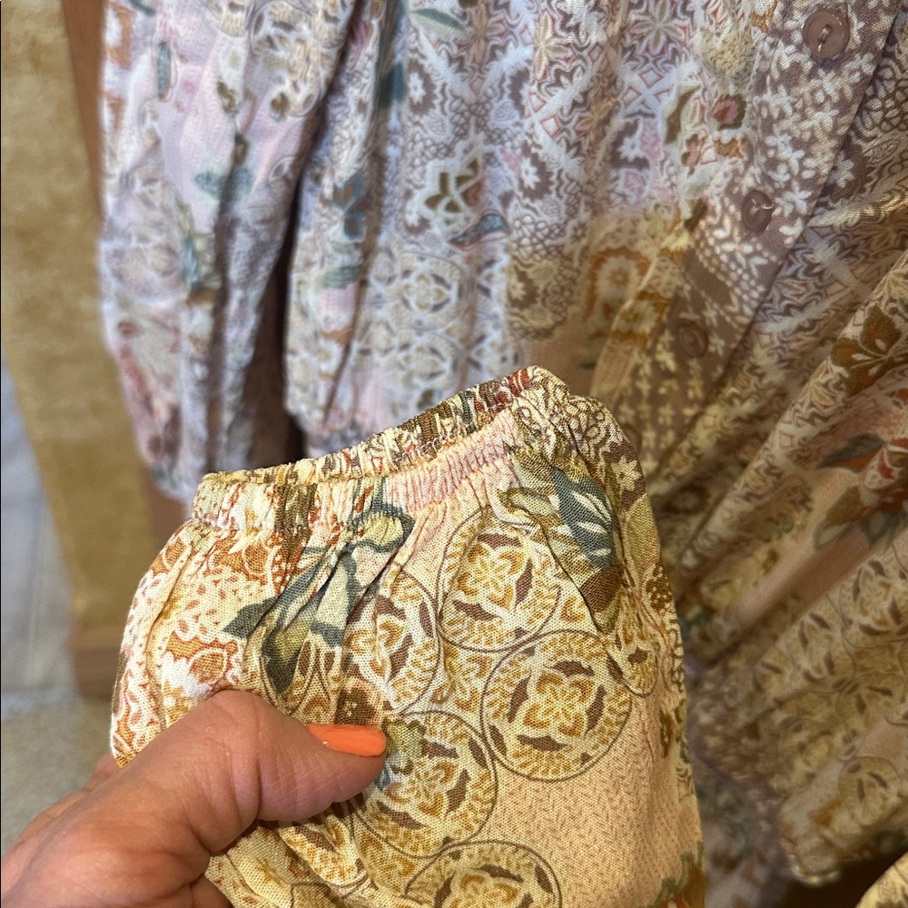 Gibson Multicolor Patchwork Long Sleeve Dress - image 6